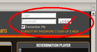 ReverbNation fan signup link